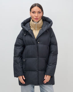 Куртка двубортная женская зимняя с капюшоном черного цвета 7736Ch Бренд: Visdeer  фото 3