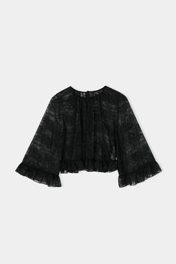 Limited Edition Siyah Regular/Normal Kal?p Truvakar Dantel Orme Bluz TWOSS26BZ00592