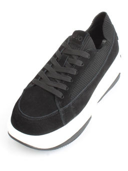 05-A9000-4 BLACK Кроссовки женские (натуральная замша)