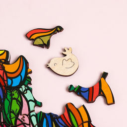 Пазлы фигурные «Единорог», 97 деталей, дерево