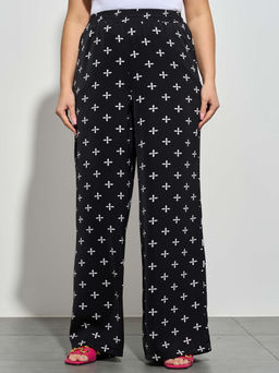 Брюки 0259-1 черный нюд