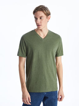 V Yaka K?sa Kollu Penye Erkek Ti??rt