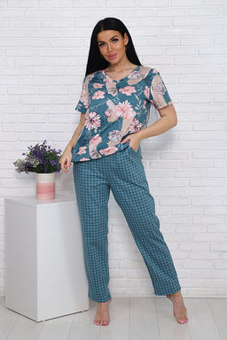 Костюм с брюками (00991, зеленый) - Плиона фото 2