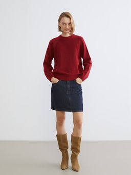 Bisiklet Yaka Kad?n Triko Kazak