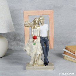 Статуэтка Влюбленные с цветами 29 см / FM18164A /уп 12/