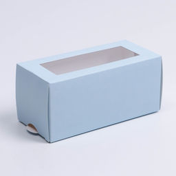 Цена за 5 шт. Коробка для макарун, кондитерская упаковка, «Голубая», 5.5 х 12 х 5.5 см