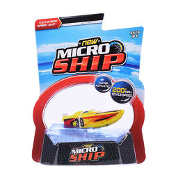 Катер "New micro ship", активируется от воды, на батарейках, на листе