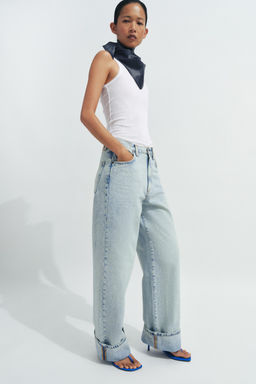JEANS ZW COLLECTION BAGGY TIRO MEDIO / Azul claro