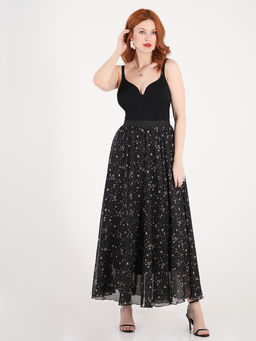 Длинная шифоновая юбка больших размеров полусолнце