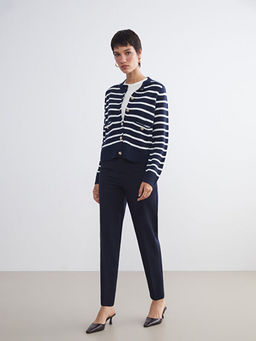 Dar Fit Pileli Kad?n Pantolon