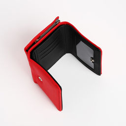 Кошелёк на кнопке, цвет красный - Simaland фото 4