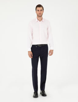 Рубашка Pierre Cardin Slim Fit светло-розовая с длинным рукавом