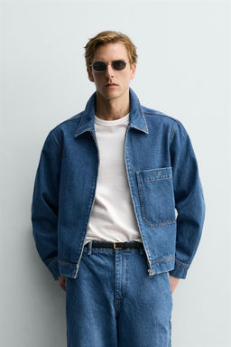 CAZADORA DENIM CREMALLERA / Azul - Zara фото 2