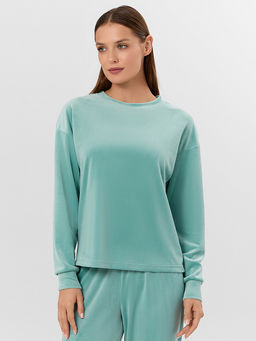 Комплект женский велюровый зеленый - Mark formelle фото 3