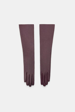 100% LEATHER LONG GLOVES - Zara фото 2