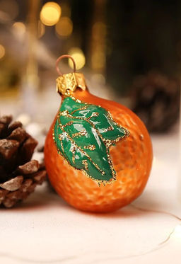 (цена за  2 шт) Елочное украшение Апельсин Ф61105 - Коломеев фото 2