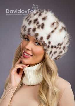 Шапка Берет экомех рысь