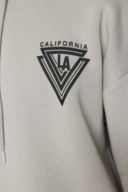 TRENDYOL MAN Turuncu %100 Pamuk Kapusonlu / Genis Kesim Kolej Bask?l? Ici Polarl? Sweatshirt TMNAW24SW00063 - Trendyolmilla фото 7