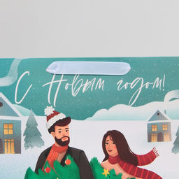 Пакет ламинированный вертикальный Ёлочка, M 26 30 9 см - Дарите счастье фото 4