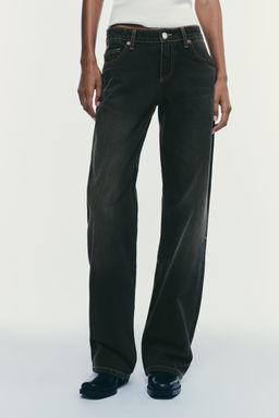 TRF LOW-RISE WIDE-LEG JEANS - Zara фото 2