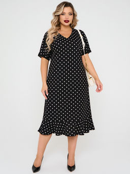 Платье 0421-1 черный нюд