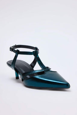 Petrol Yesili Kad?n 4,5 cm Klasik Topuklu Ayakkab? TAKSS26TO00019