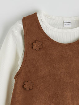 Uzun Kollu K?z ?ocuk Elbise ve Ti??rt