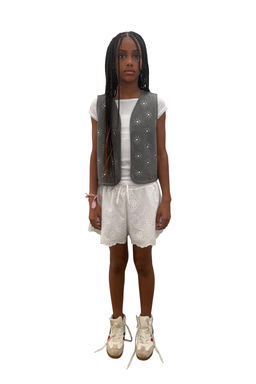 CHALECO DENIM STRASS / Gris antracita - Zara фото 6