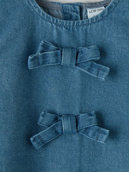 Fiyonklu K?z Bebek Jean Elbise