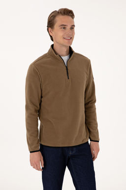 Erkek Haki Basic Sweatshirt Sepette S_rpriz _ndirim - U.s. polo assn фото 3