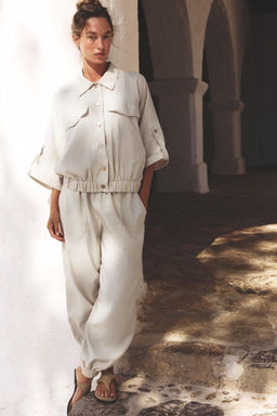 SHORT SLEEVE SAFARI SHIRT - Zara фото 11