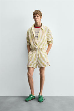 EMBROIDERED STRIPED SHORTS
