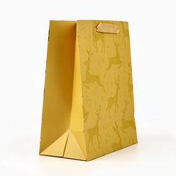 Пакет подарочный новогодний ламинированный Олени, MS 23 x 18 х 10 см - Дарите счастье фото 4