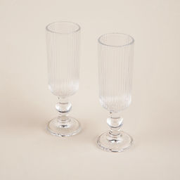 Бокалы для шампанского SL Home «Модерн», 150 мл, 5.5×18.5 см, набор 2 шт., стекло, прозрачные