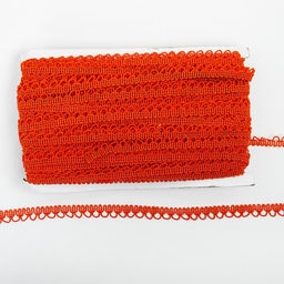 Тесьма «Фестоны» оранжевая, шириной 1.3 см, по 50 м