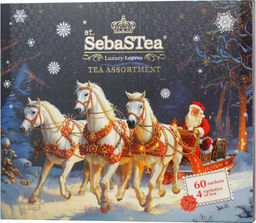 SebaSTea. Новый год. Ассорти Дед Мороз и тройка карт.упаковка, 60 пак.