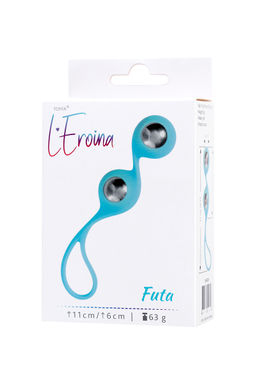Вагинальные шарики LEROINA by TOYFA Futa, силикон, голубой, 11 см