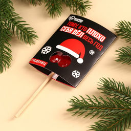 Леденец на палочке Тому, кто плохо себя вёл, с открыткой, 20 г - Фабрика страсти фото 3