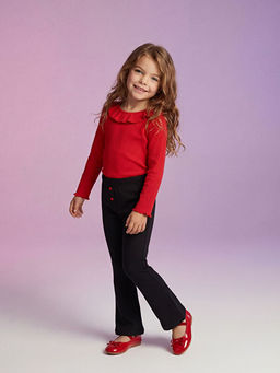 Fiyonklu ?spanyol Pa?a K?z ?ocuk Tayt 2li