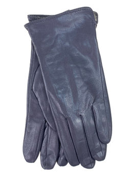 Элегантные женские перчатки из кожи и велюра, цвет шоколад - Greta фото 19