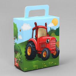 Цена за 2 шт. Коробка подарочная складная, упаковка, «Красный трактор», 18×15×7.5 см
