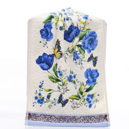 Махровое полотенце Маки- ГОЛУБОЙ 50*90 см. хлопок 100%