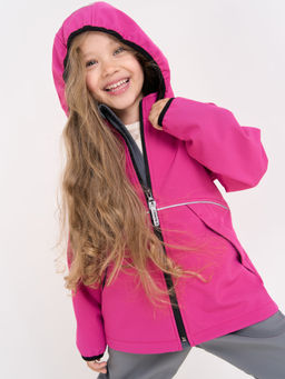 Куртка Softshell демисезонная Фуксия - Bungly фото 2