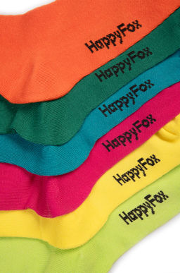 Набор носков для девочки 6 пар в подарочной коробке Happyfox