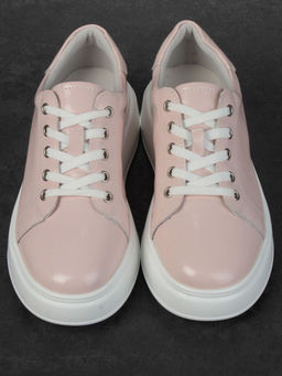 05-PDD215-5 LT. PINK Кроссовки женские (натуральная кожа)