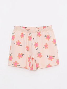 Beli Lastikli Bask?l? Pamuklu K?z ?ocuk Pijama ?ort 2li - Waikiki фото 3