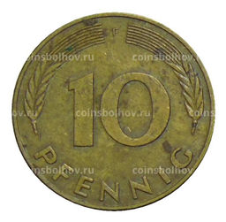 Монета 10 пфеннигов 1989 года F Германия