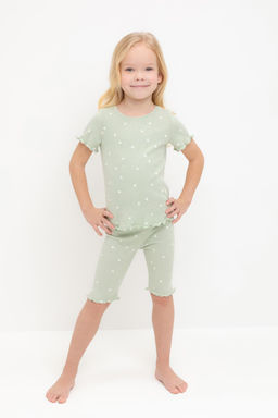 Crockid _ К 1632/морская пена,поле с ромашками пижама для дев