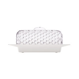 Цена за 2 шт. Масленка "Мозаика" (бело-прозрачный) М5571