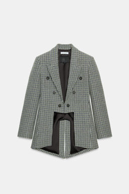 ASYMMETRIC CHECK BLAZER WITH WOOL ZW COLLECTION LIMITED EDITION - Zara фото 7